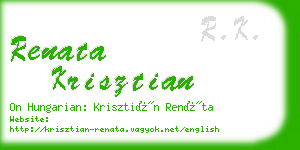 renata krisztian business card